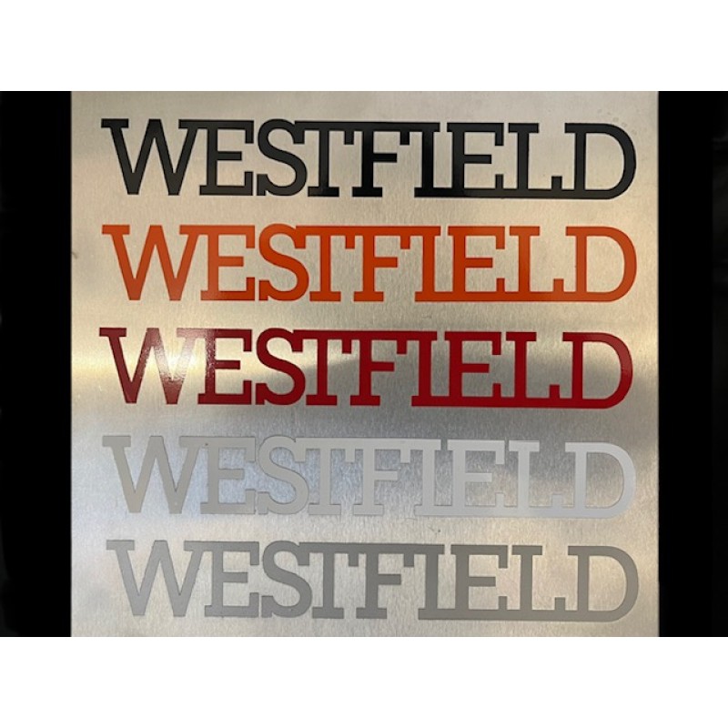 White Westfield Script Transfer