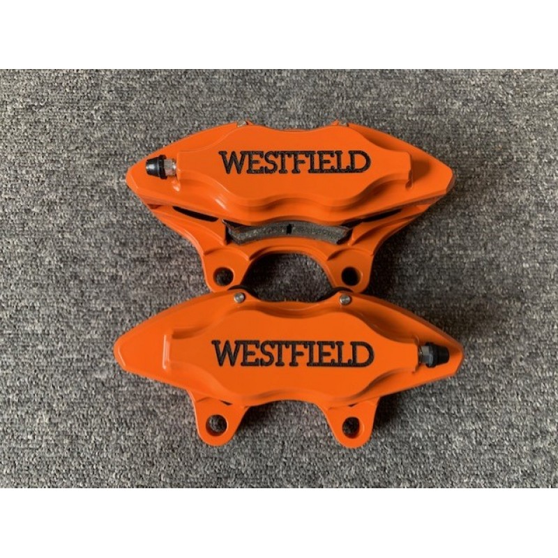 Orange HS 4 Pot Front Brake Caliper RH