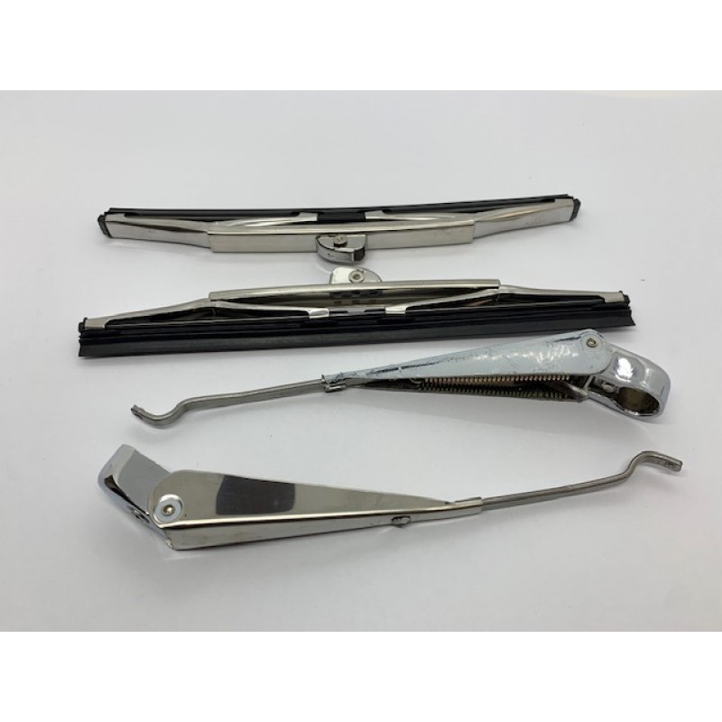 Chrome Wiper Arm and Blade Set