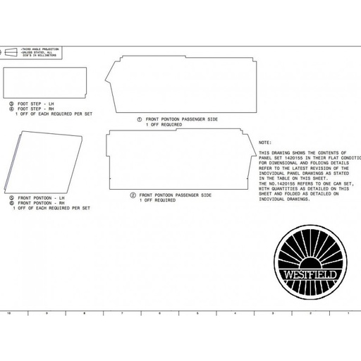 [1420155B] Westfield XI Pontoon Panel Set